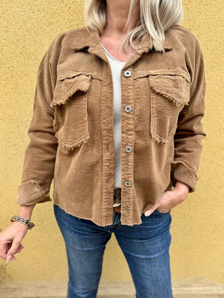 Surchemise en velours Paquita camel
