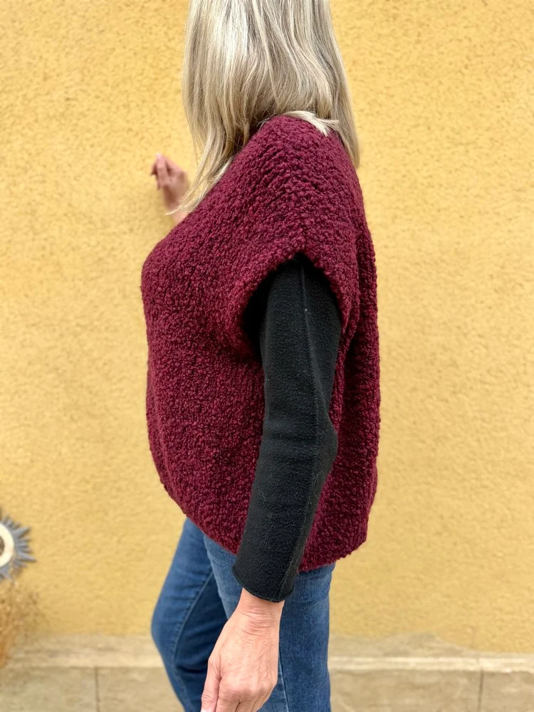 Gilet loose Danielo bordeaux