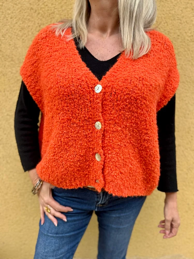 Gilet loose Danielo orange