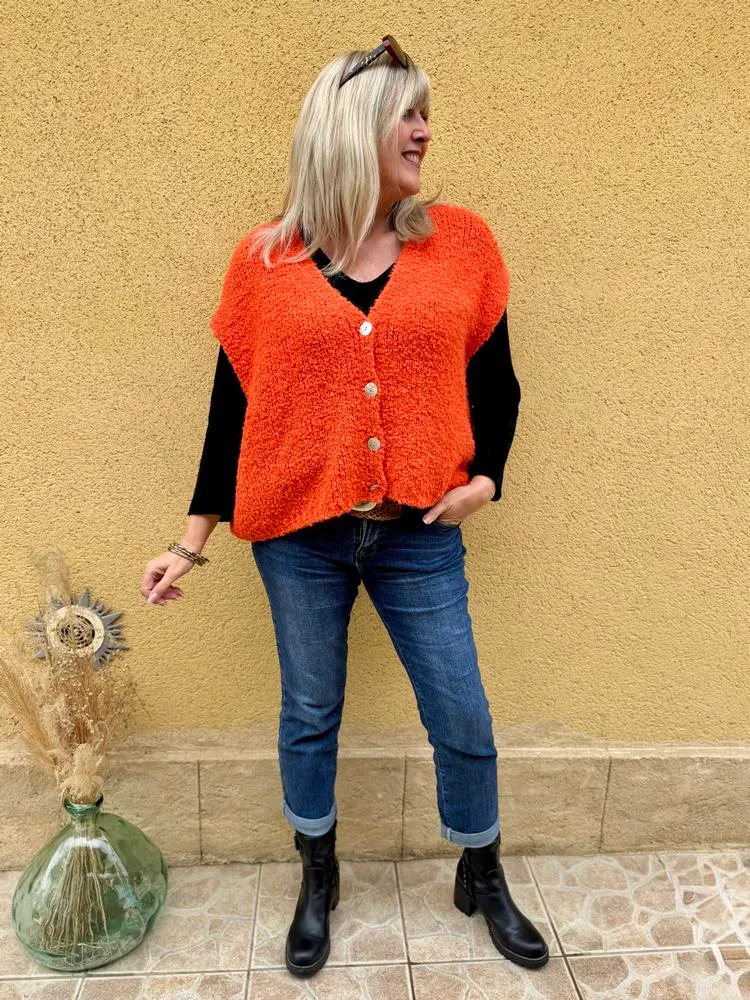 Gilet loose Danielo orange