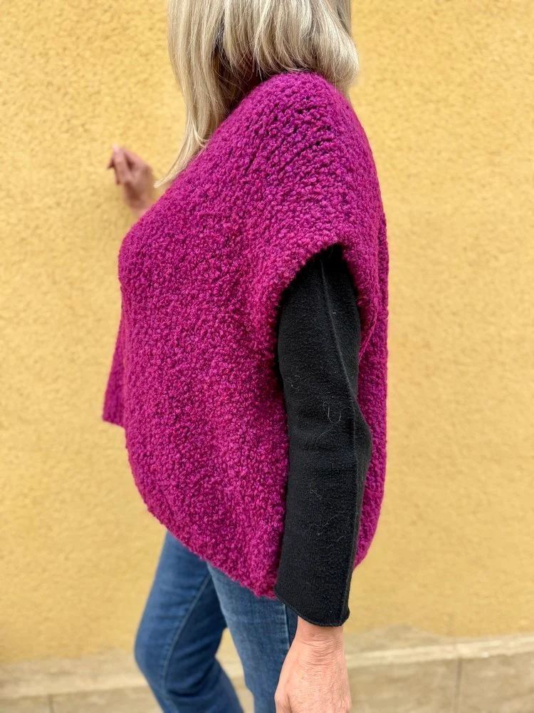 Gilet loose Danielo magenta