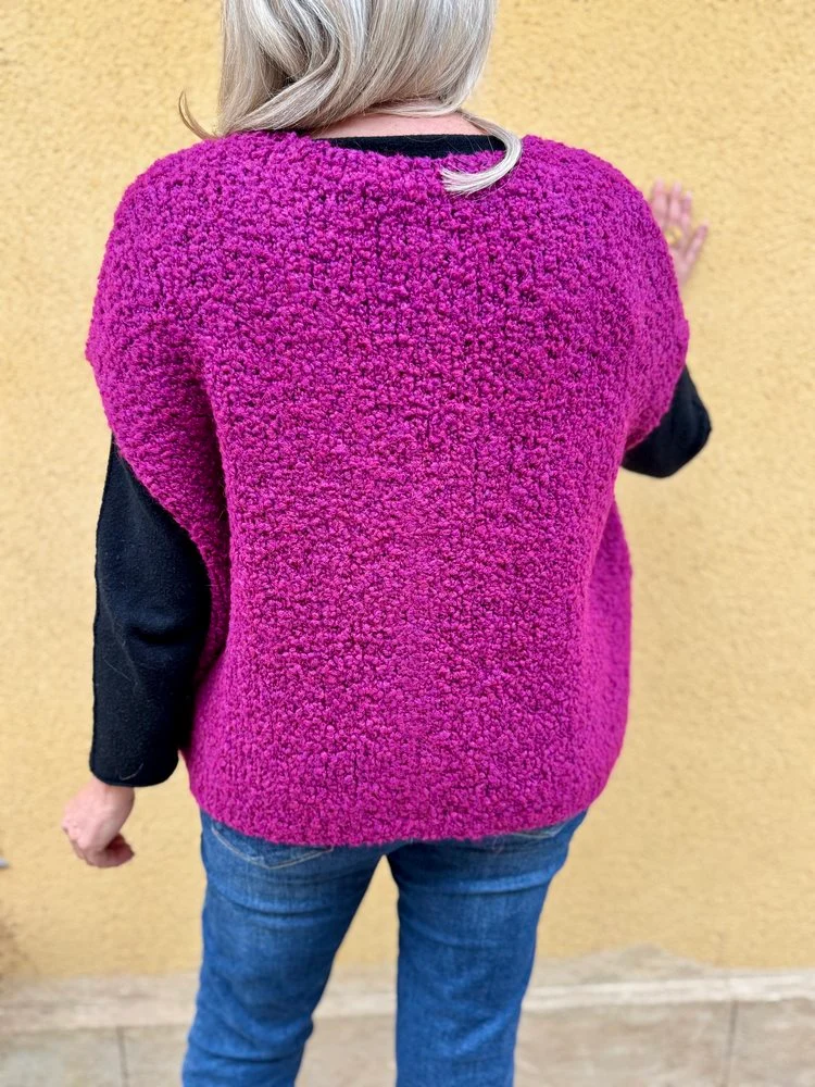 Gilet loose Danielo magenta