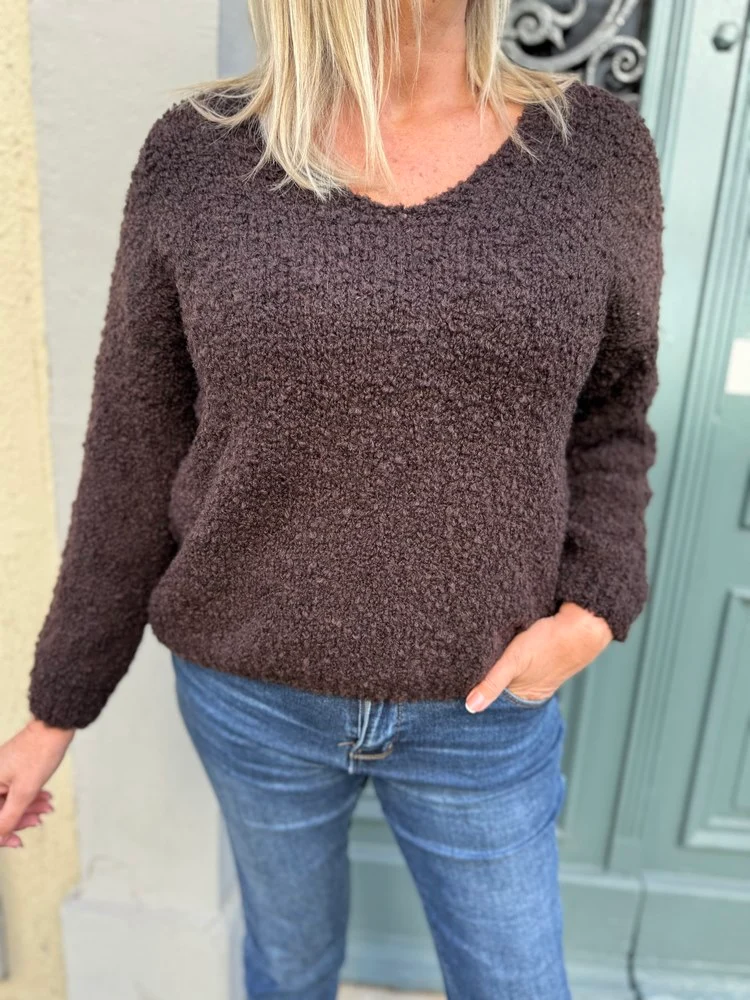 Pull Lilio marron foncé