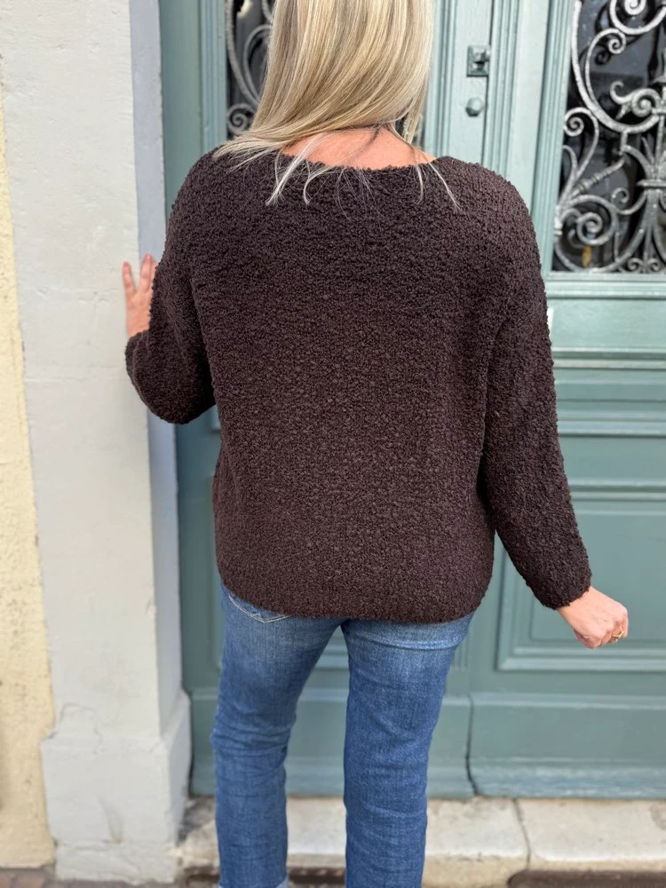 Pull Lilio marron foncé