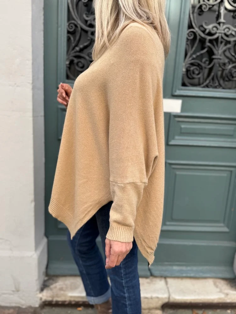 Gilet méga loose Marco étoile camel clair