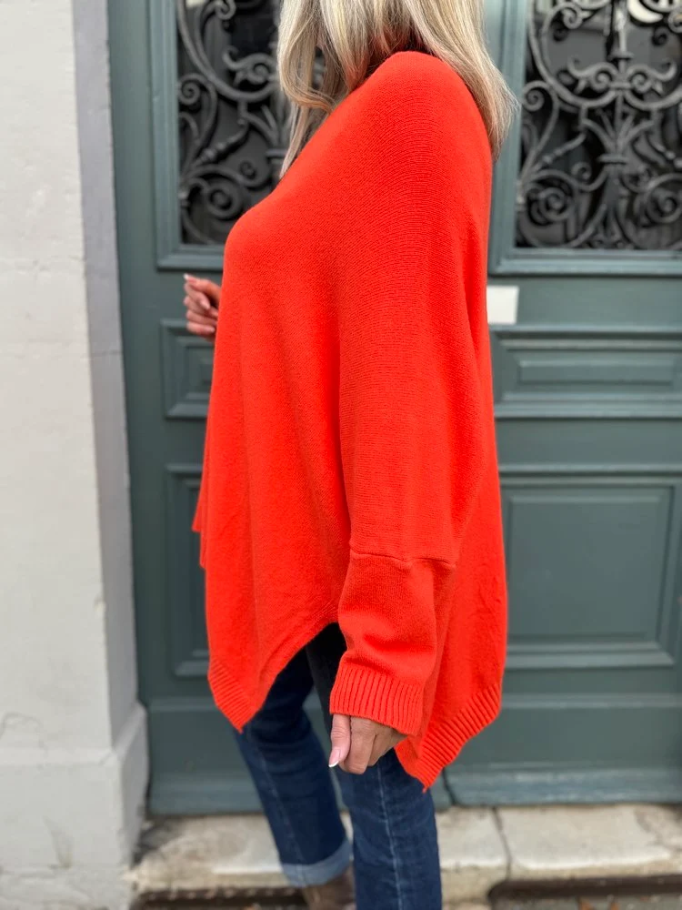 Gilet méga loose Marco étoile orange