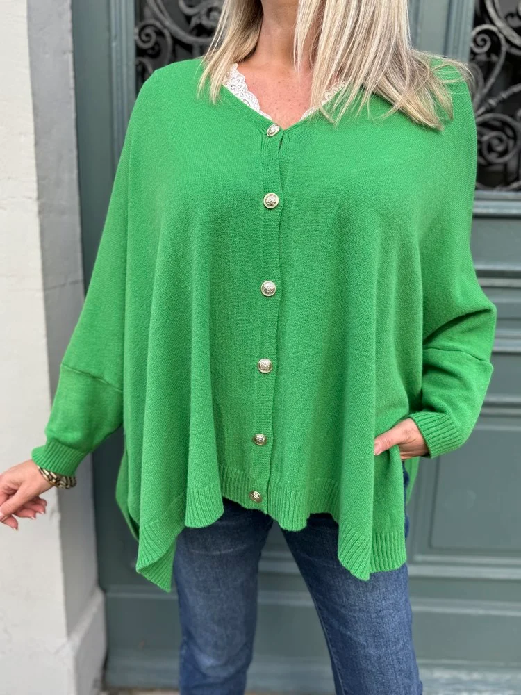 Gilet méga loose Marco étoile vert brésil