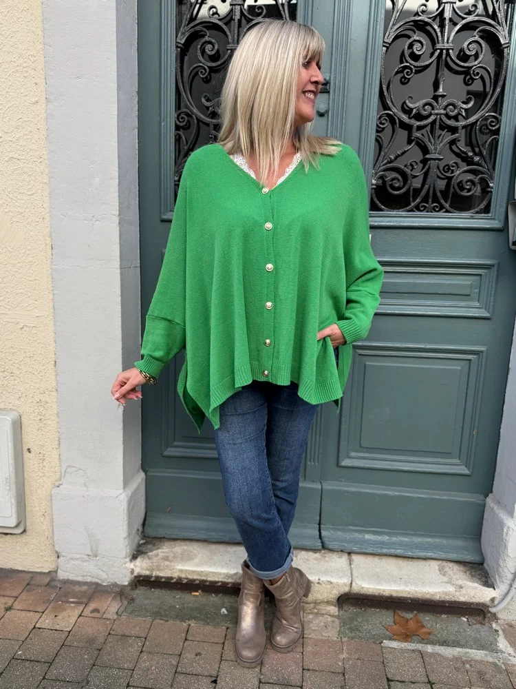 Gilet méga loose Marco étoile vert brésil