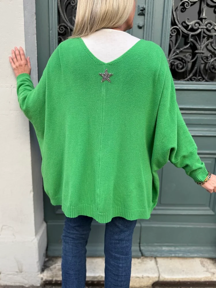 Gilet méga loose Marco étoile vert brésil