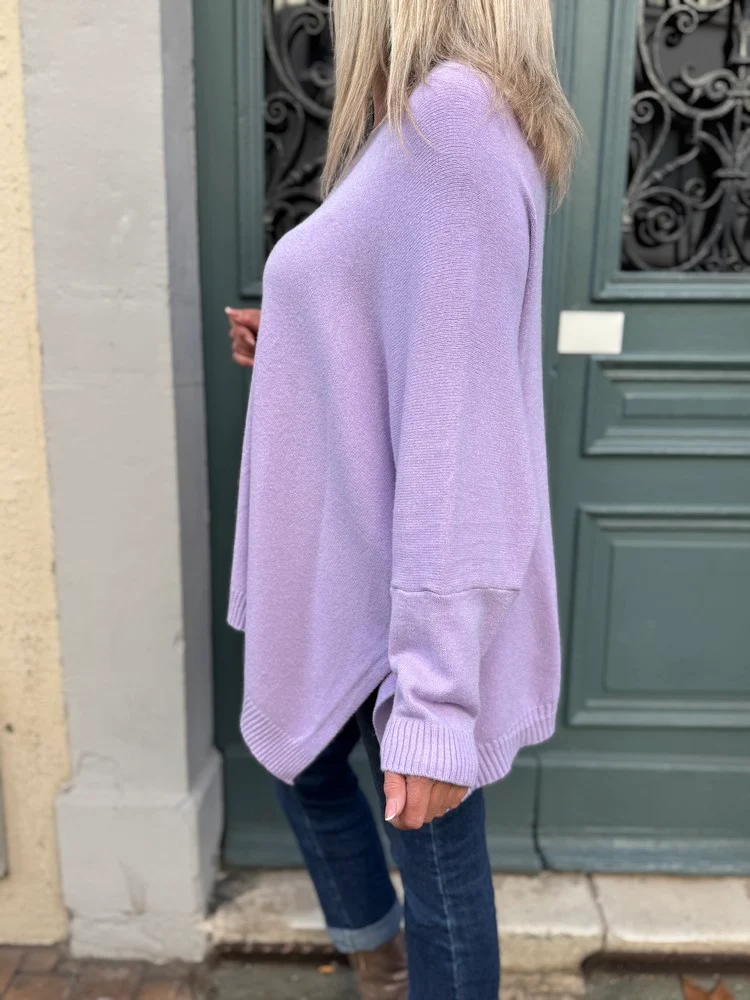 Gilet méga loose Marco étoile lilas