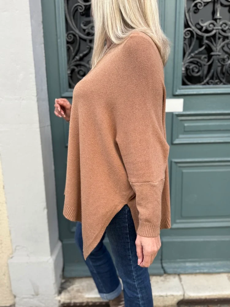 Gilet méga loose Marco étoile camel foncé