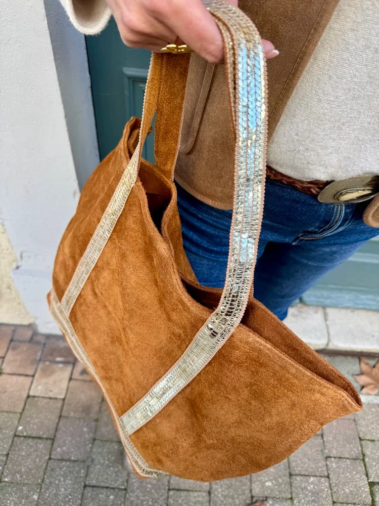 Sac cabas Vasco en cuir camel