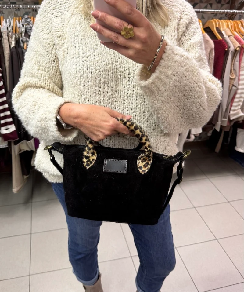 Sac en cuir Arturo noir