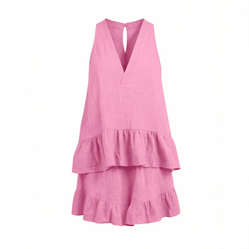 Robe trapèze rose