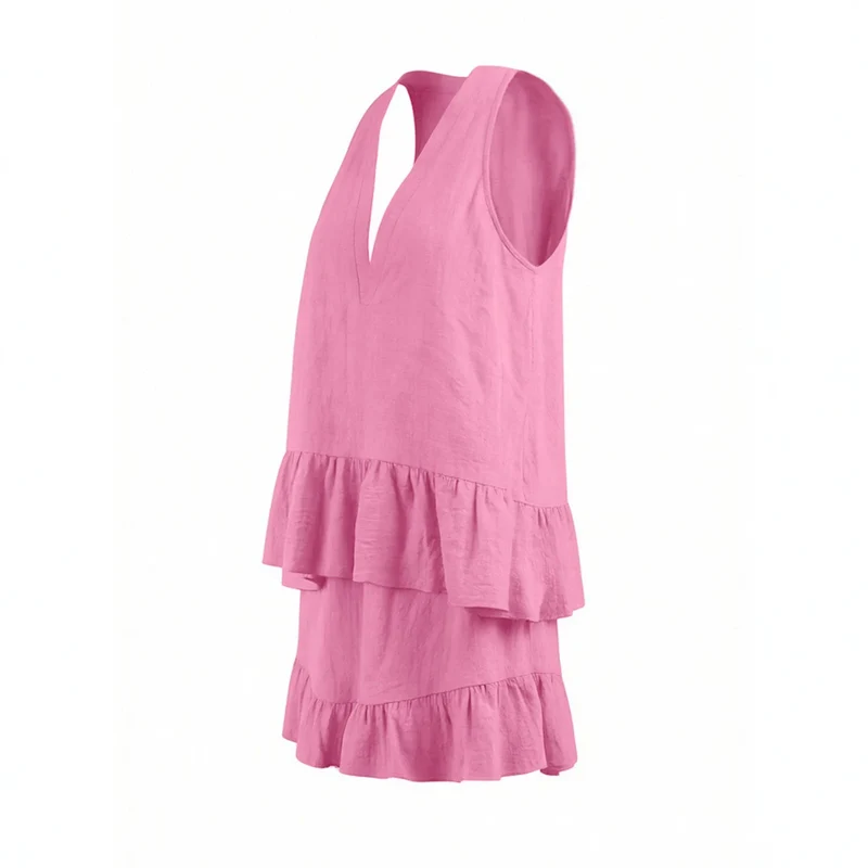 Robe trapèze rose
