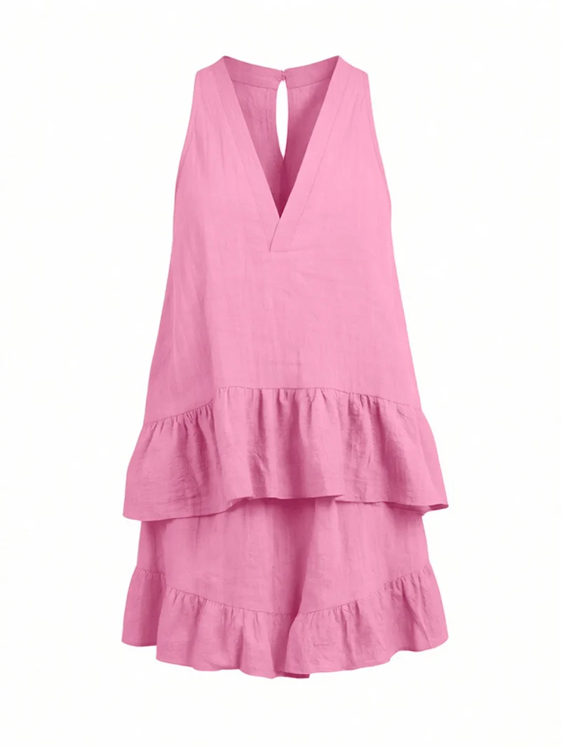 Robe trapèze rose
