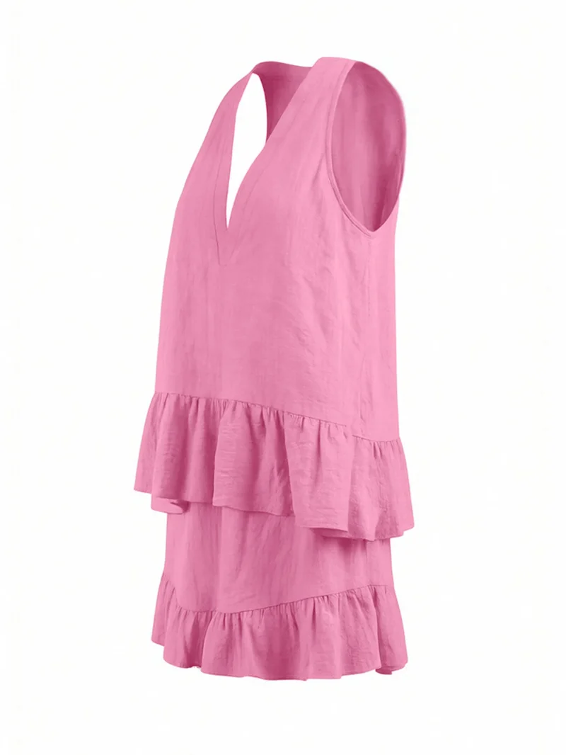 Robe trapèze rose