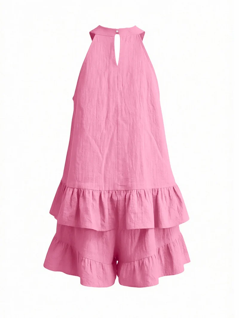 Robe trapèze rose