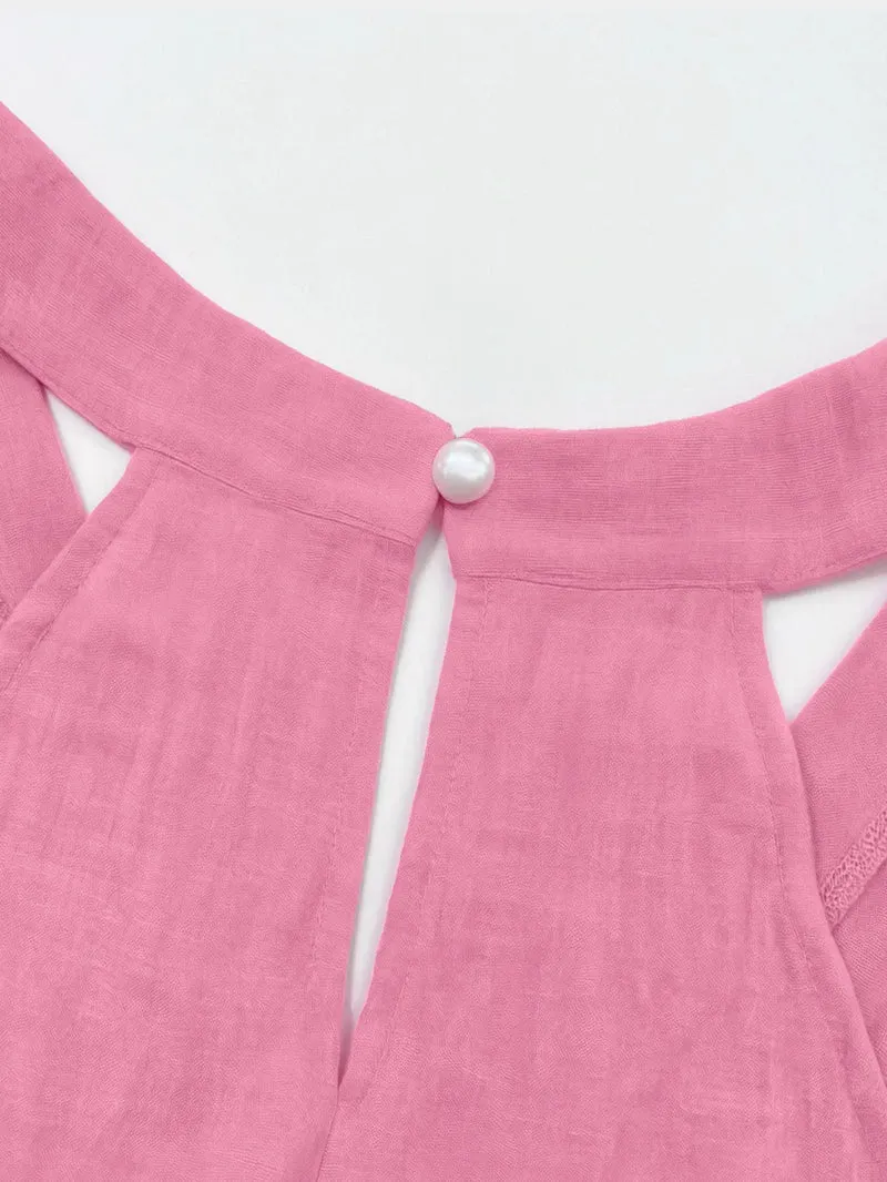 Robe trapèze rose