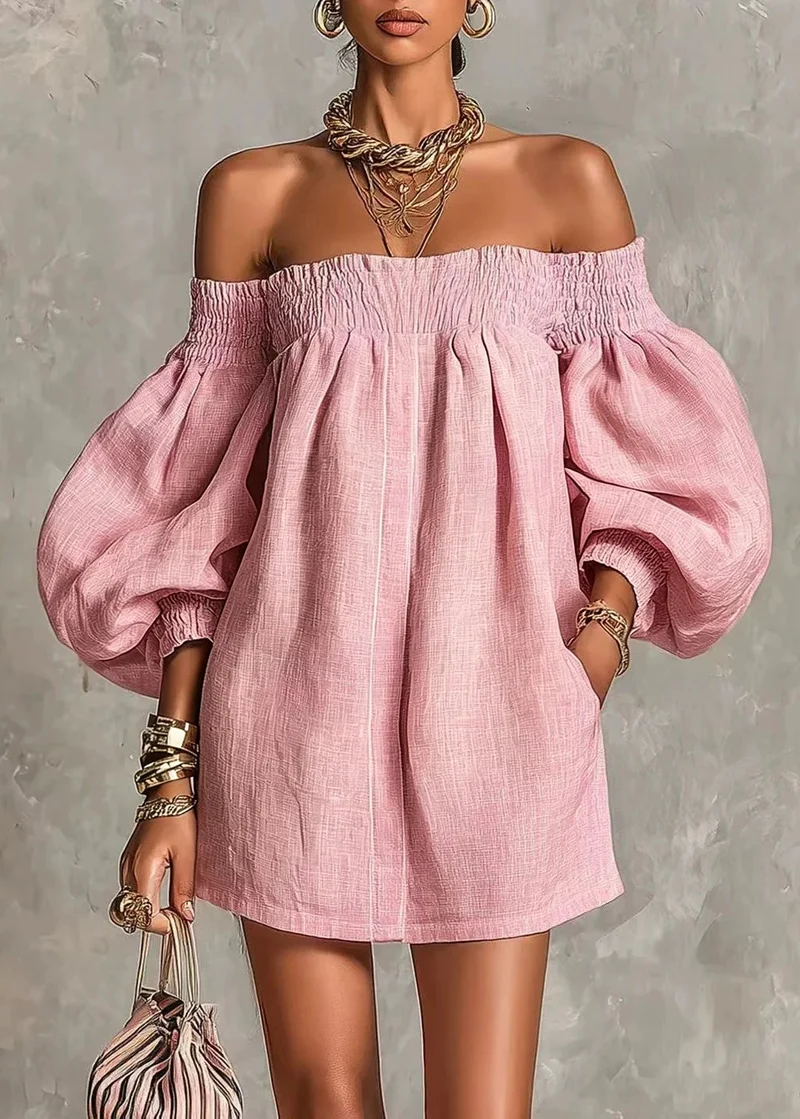 Robe rose pastel bohème