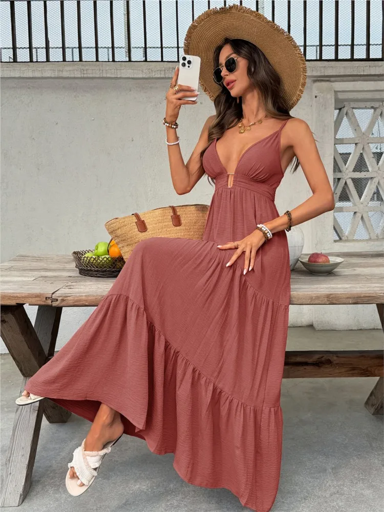 Robe de plage décontractée pour femme