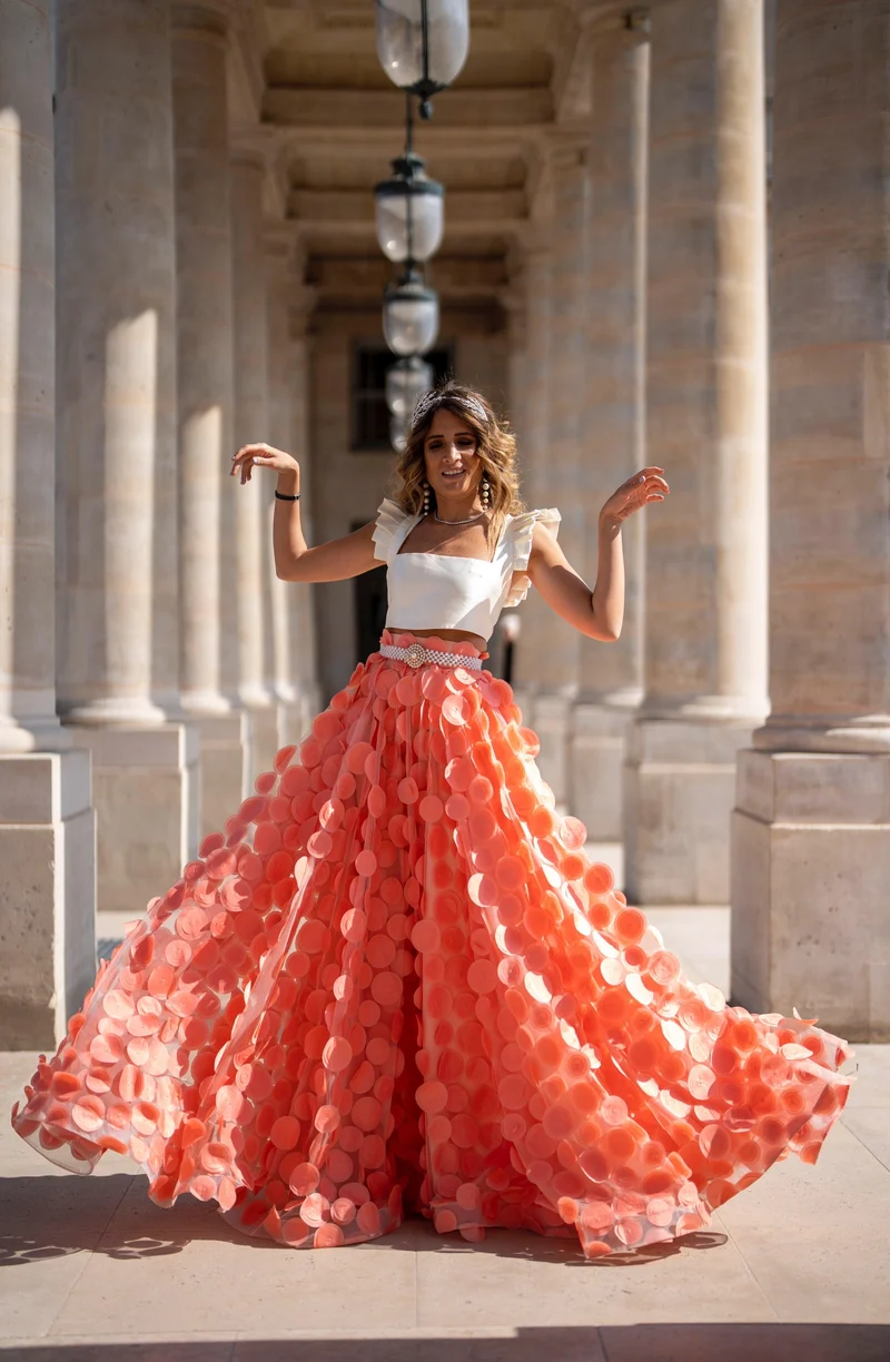Jupe Louise corail