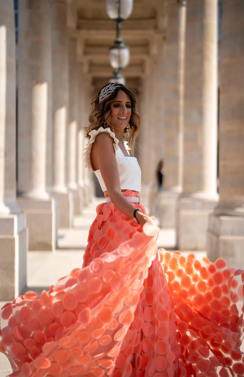 Jupe Louise corail