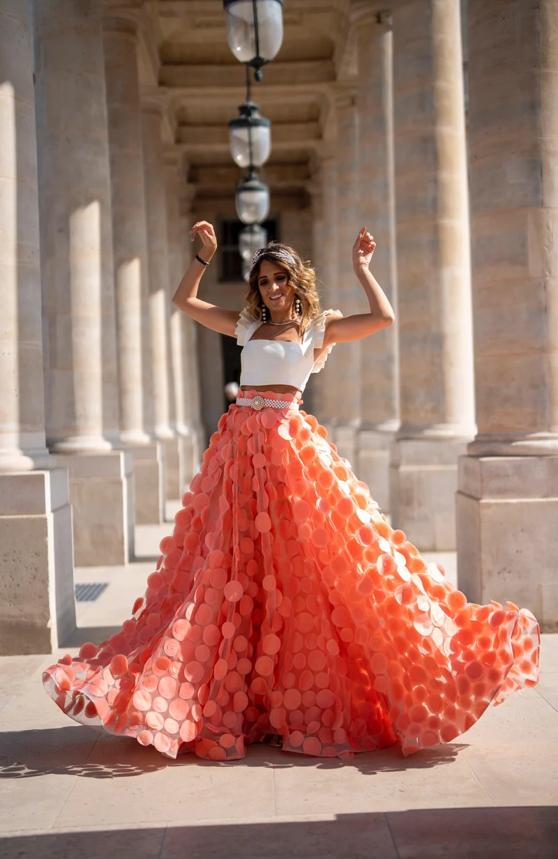 Jupe Louise corail