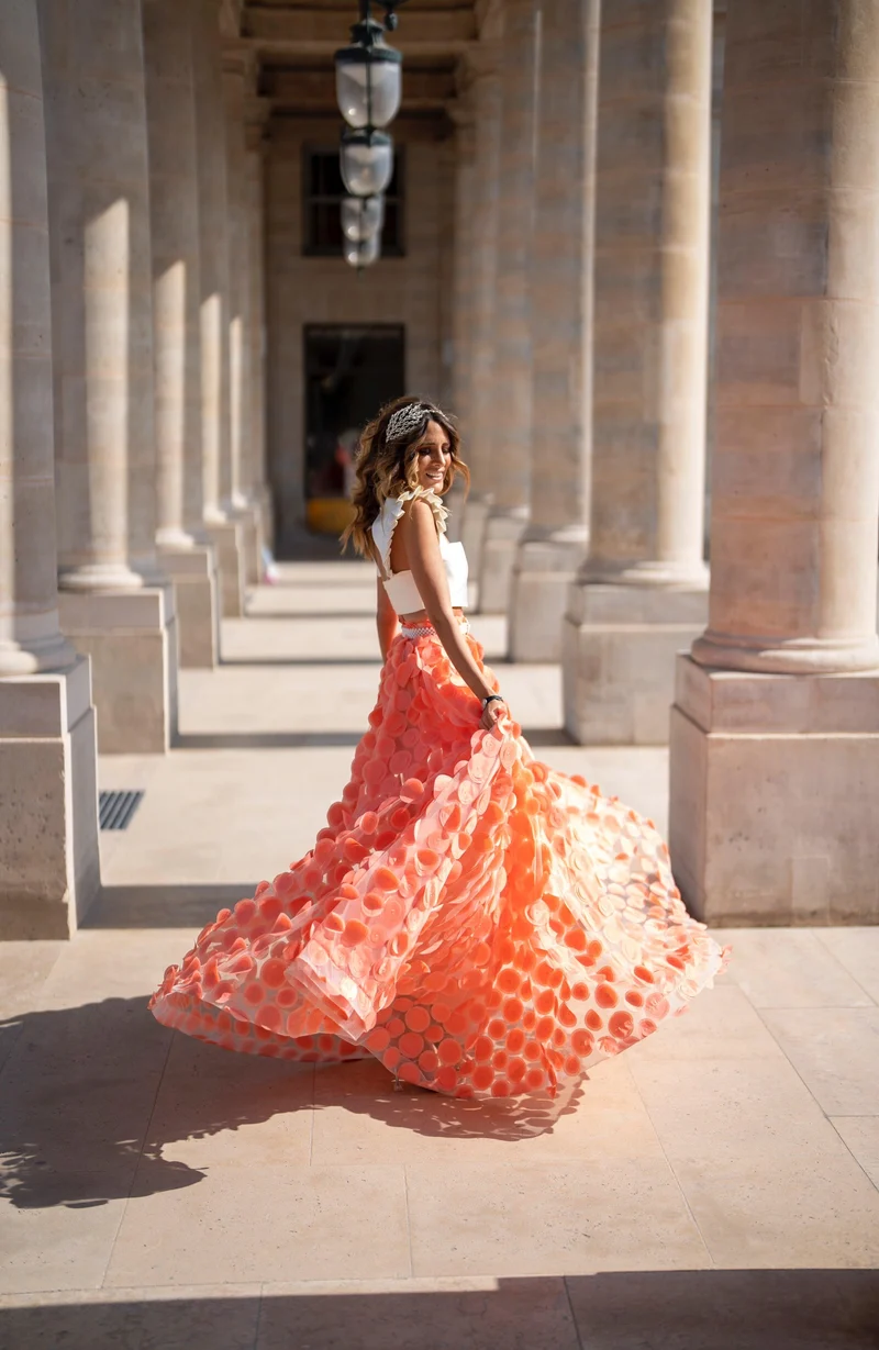Jupe Louise corail