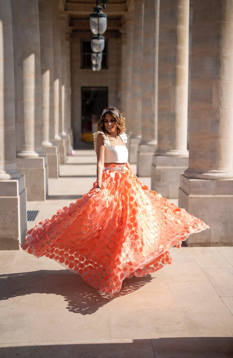 Jupe Louise corail