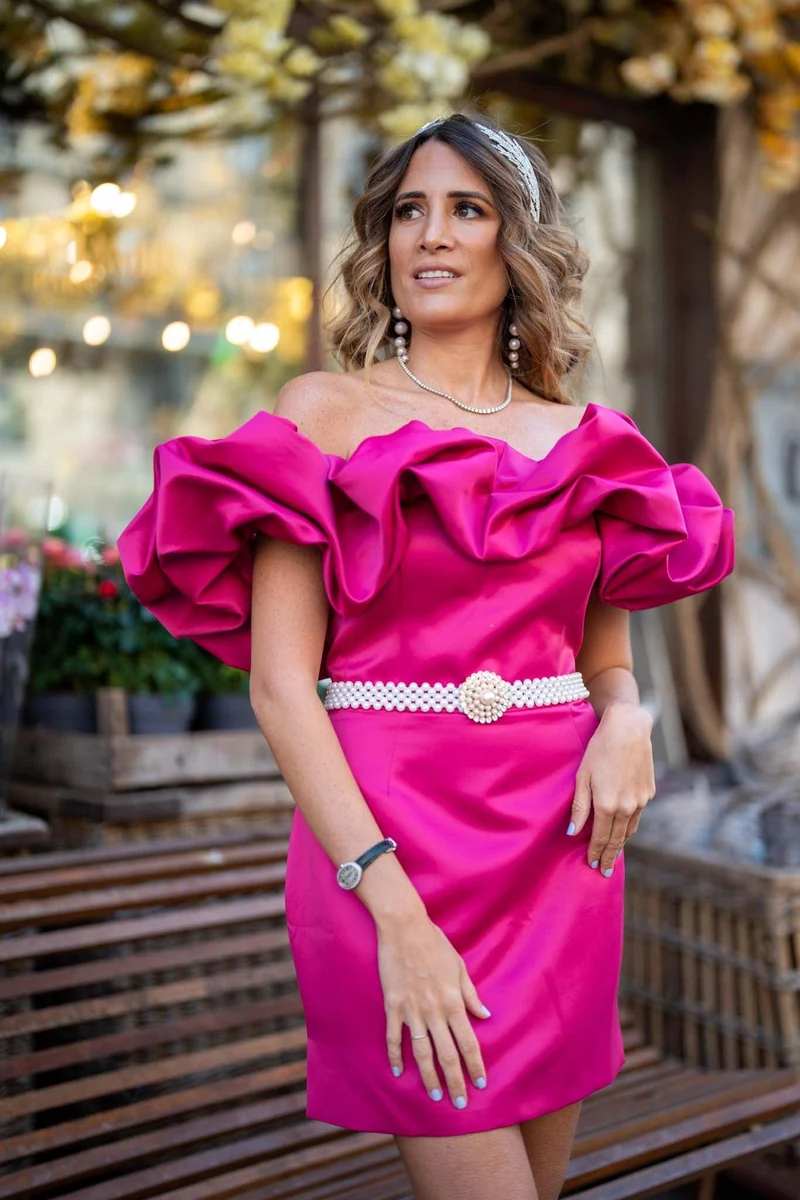 Robe nuage framboise