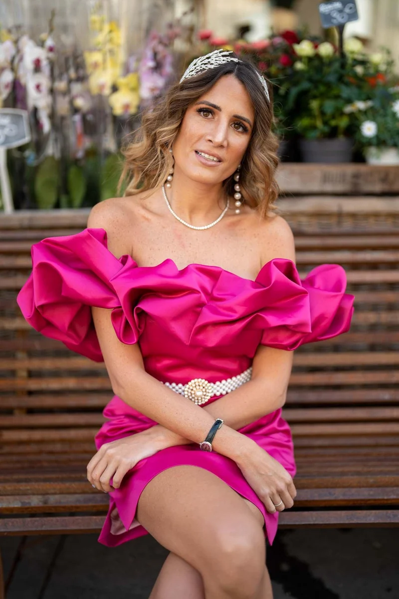 Robe nuage framboise