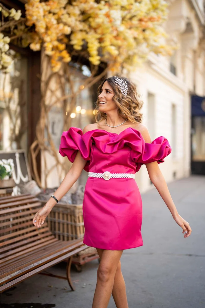 Robe nuage framboise