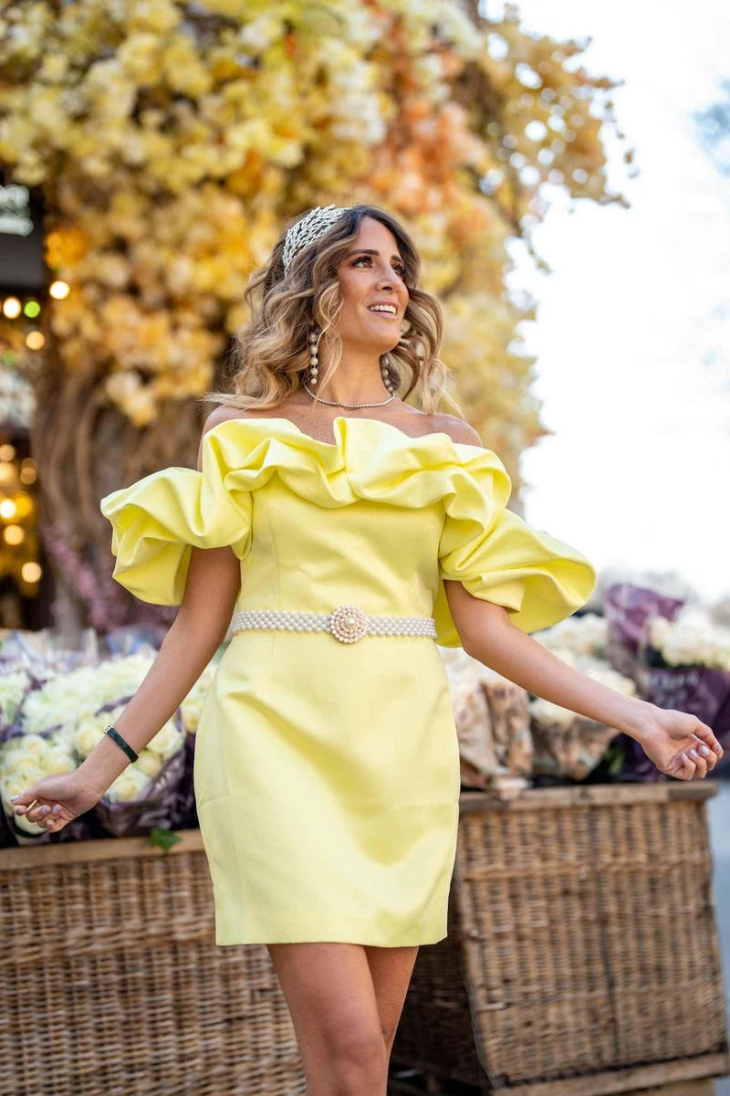Robe nuage jaune
