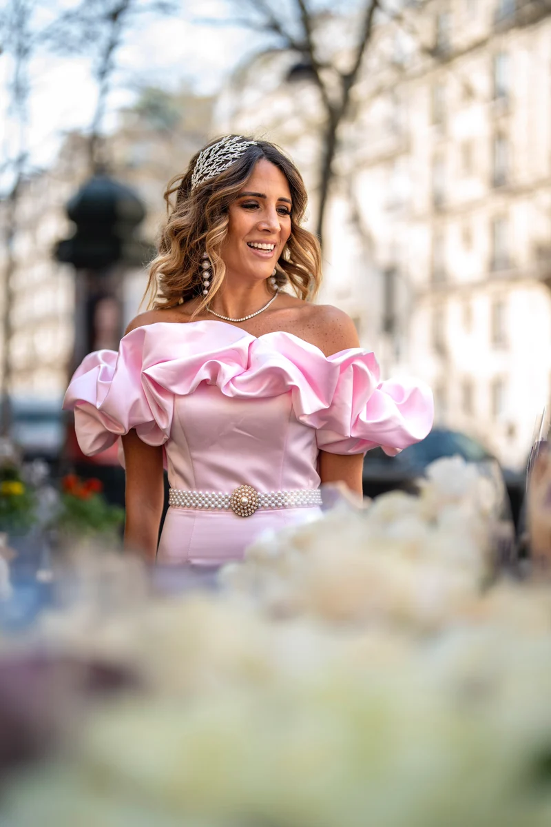 Robe nuage rose