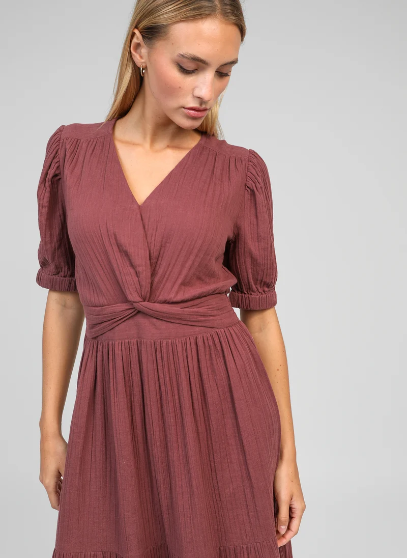 ROBE MIDI ODOUMILO raisin