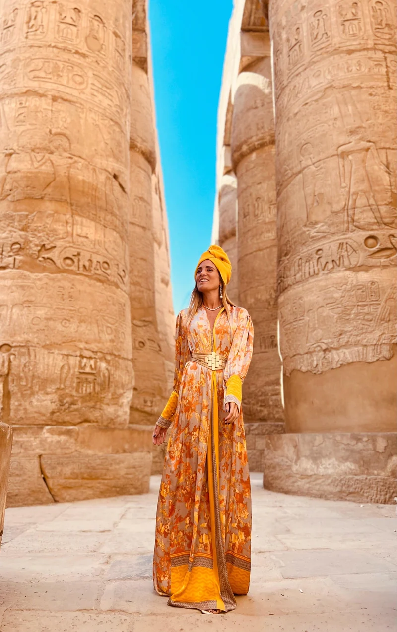 Robe Kimono en soie orange
