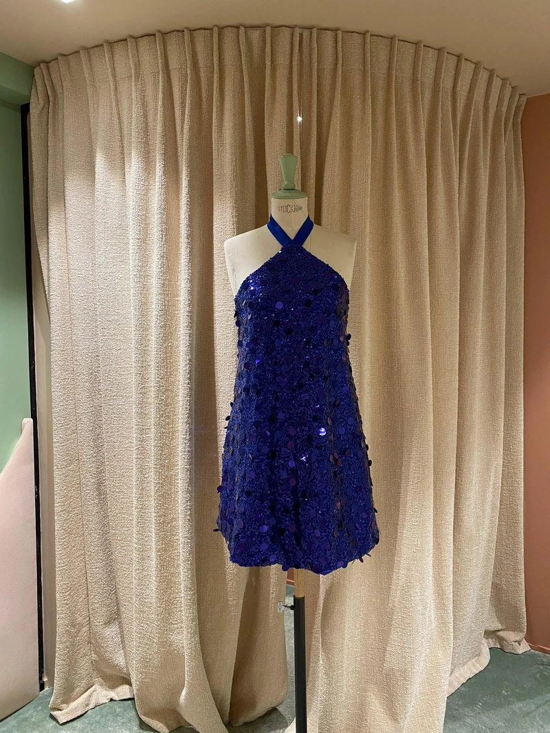 Robe Ines bleu electrique