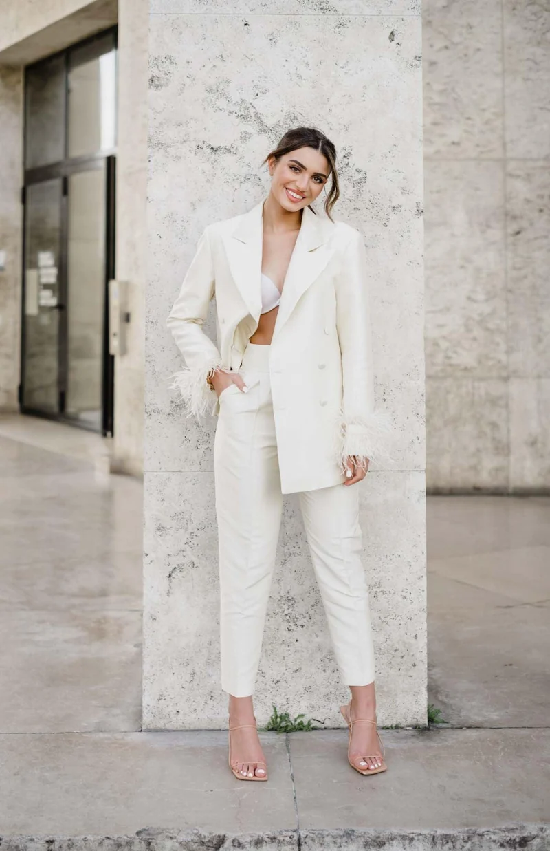 Smocking blanc