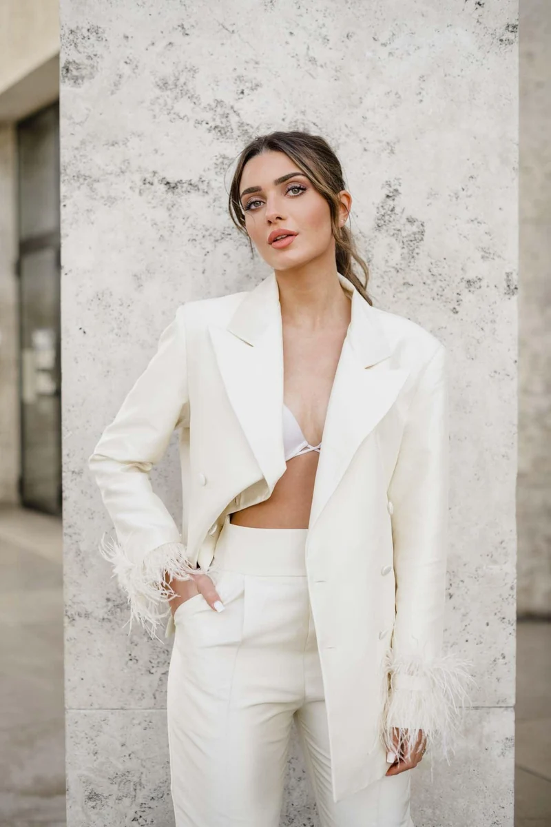 Smocking blanc