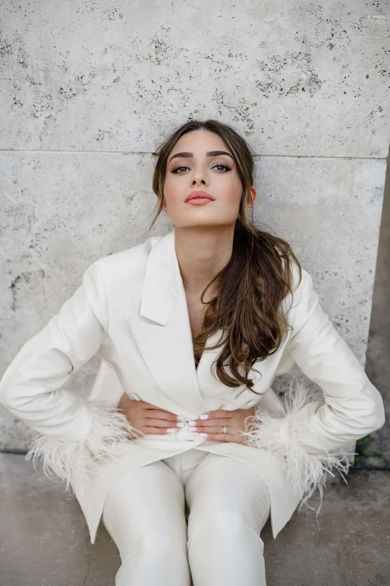 Smocking blanc