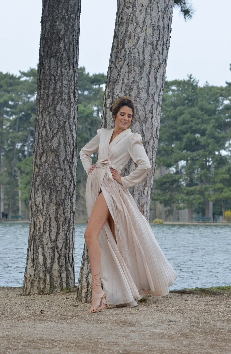 Robe plissée Armelle