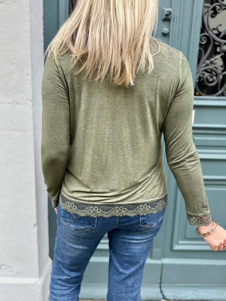 Teeshirt manches longues Danielo kaki
