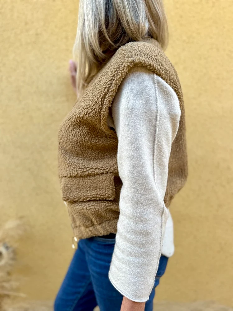 Veste sans manches Anita camel