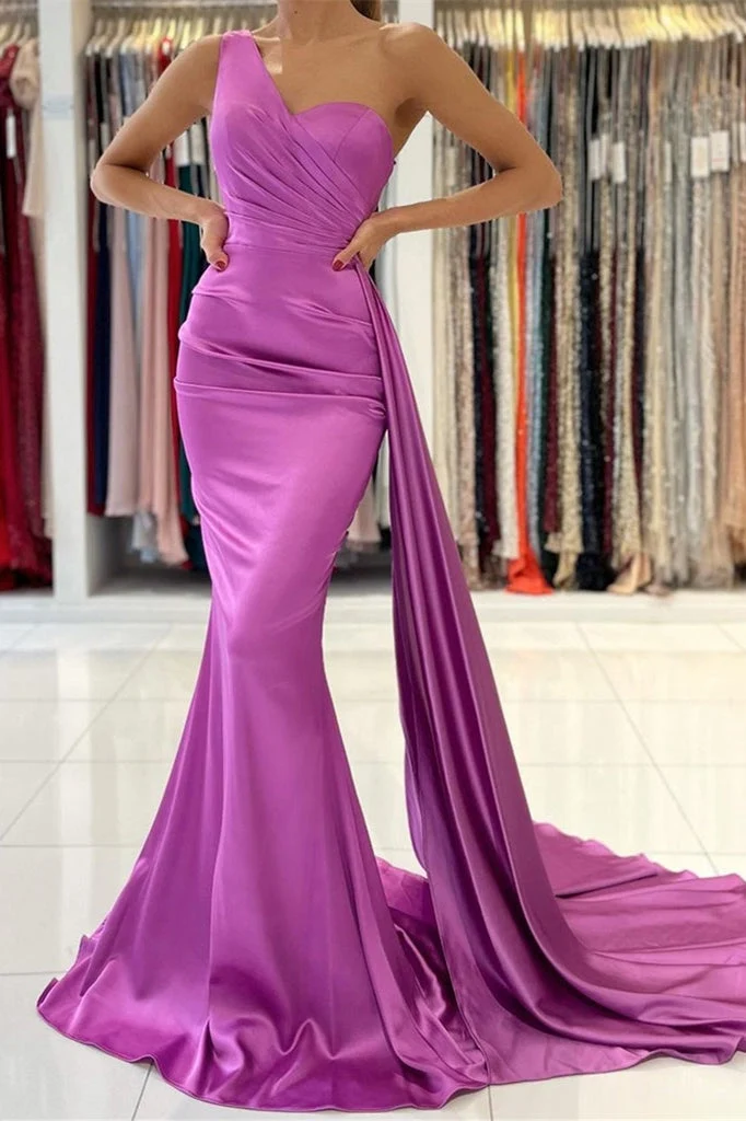 Robe de bal sirène élégante à une épaule et volants - Collection Odette