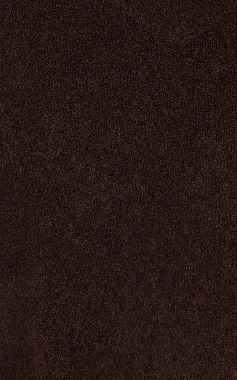Clementine Jumper - V Neck Knit Jumper in Chocolate