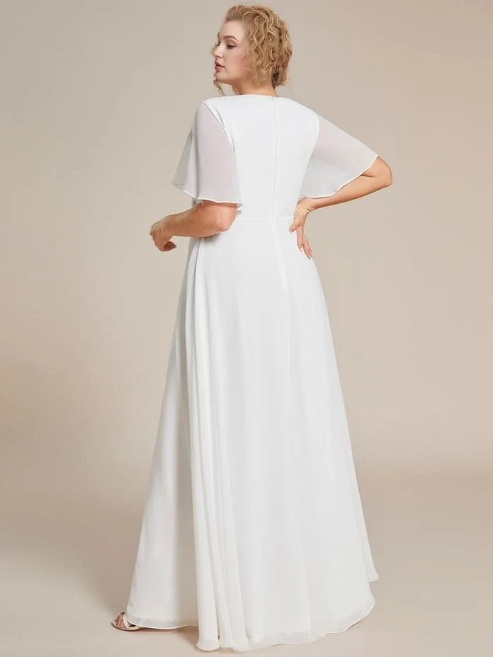 Robe grande taille blanche longue fluide