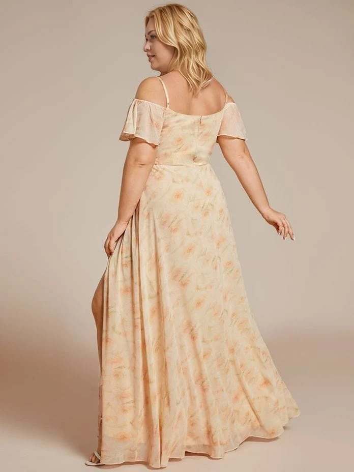 Robe demoiselle d'honneur fleurie grande taille