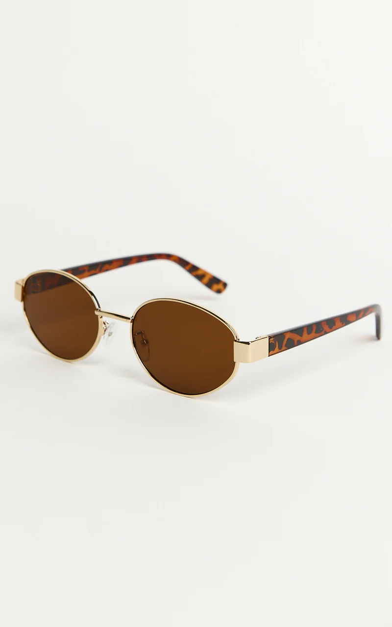 Henrietta Sunglasses - Round Sunglasses in Gold
