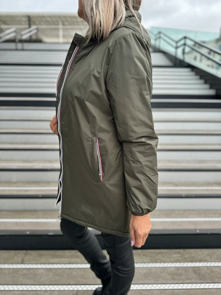 Veste fourrée Laura kaki